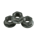 M12 hot dip galvanized stainless steel hex flange nut with serrated carbon steel Grade 4 grade 8 grade6